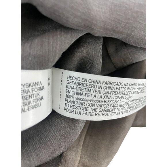 Massimo Dutti Womens Top Size S Gray Long Sleeve Drape Neck Blouse 5105/805 NWOT - Picture 7 of 9